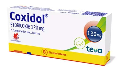 Coxidol Etoricoxib 120 mg x 7 Comprimidos Recubiertos Farmex-Chile Salud-Persistente